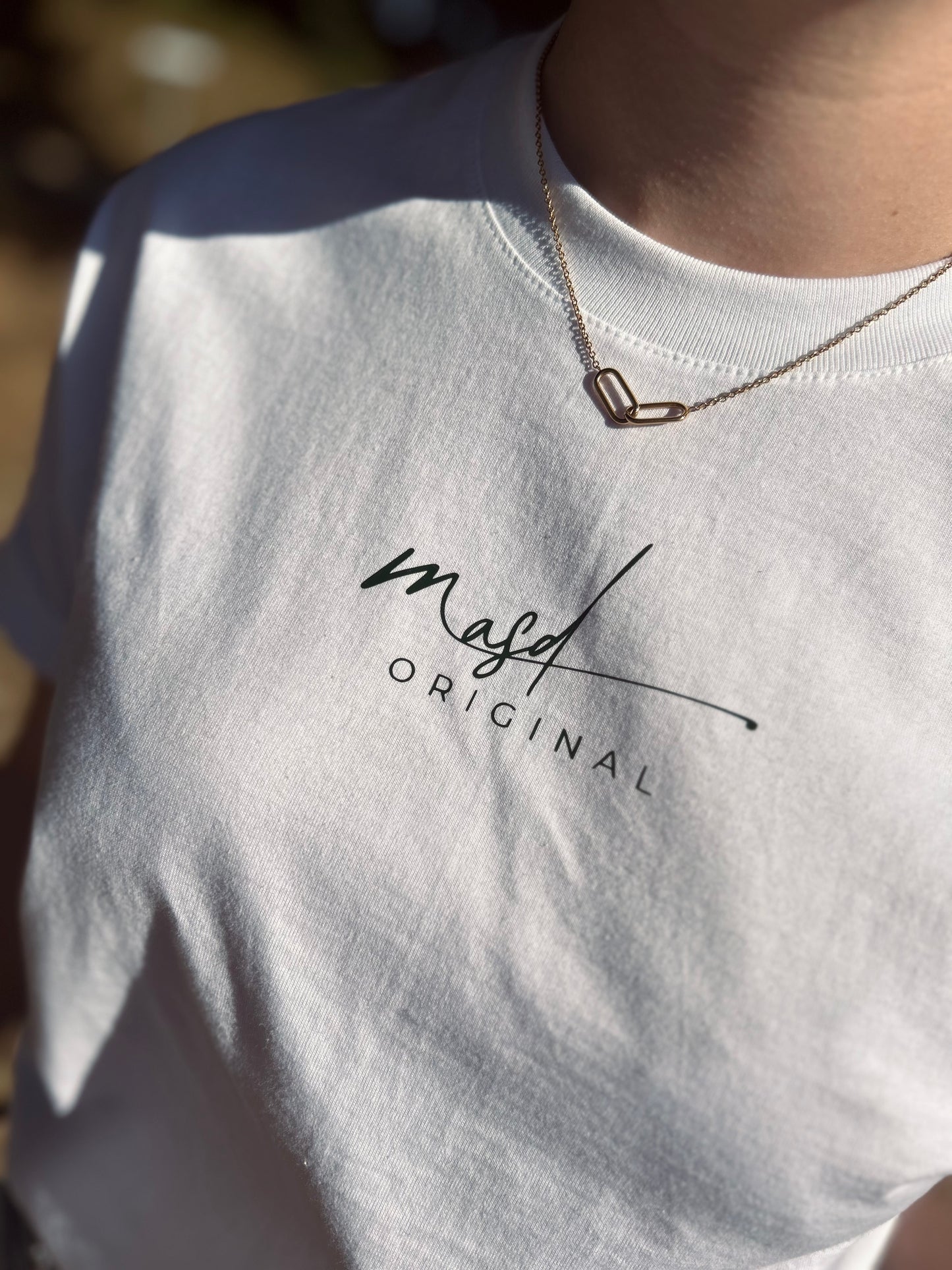 T-shirt blanc et vert