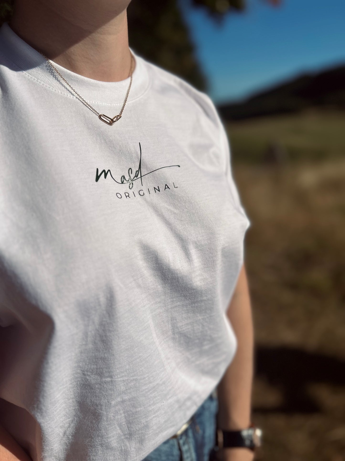 T-shirt blanc et vert
