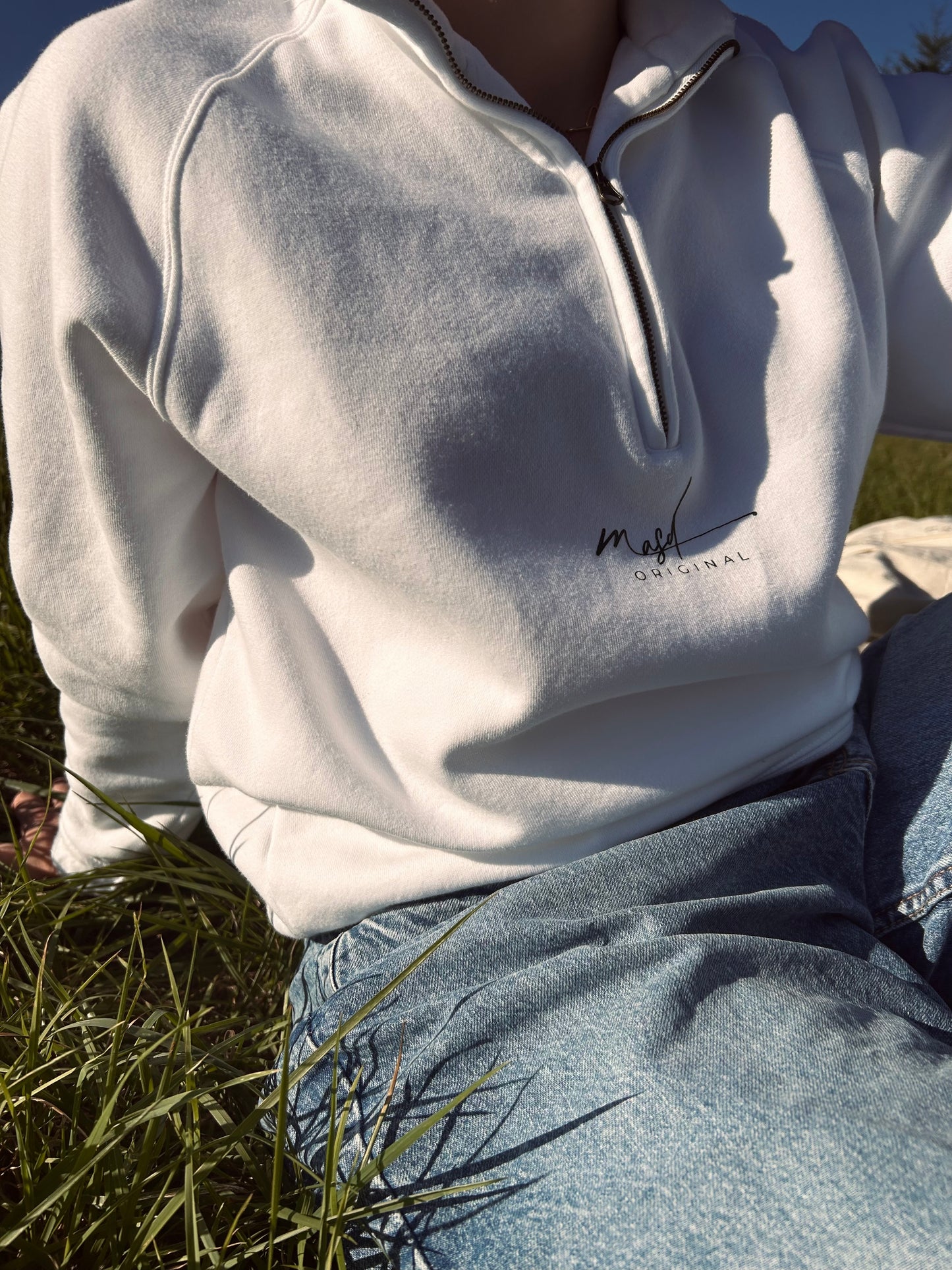 Sweat camionneur blanc et vert