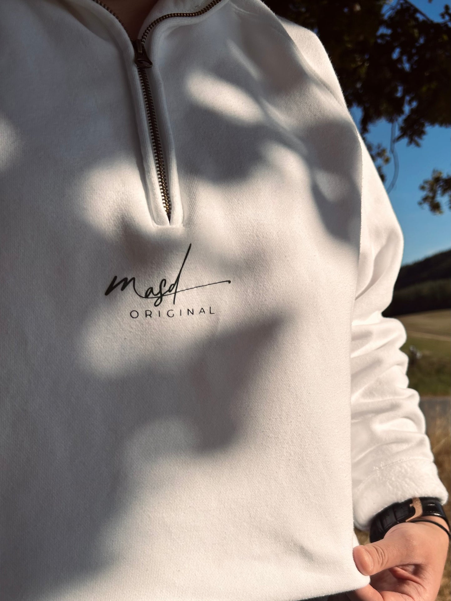 Sweat camionneur blanc et vert