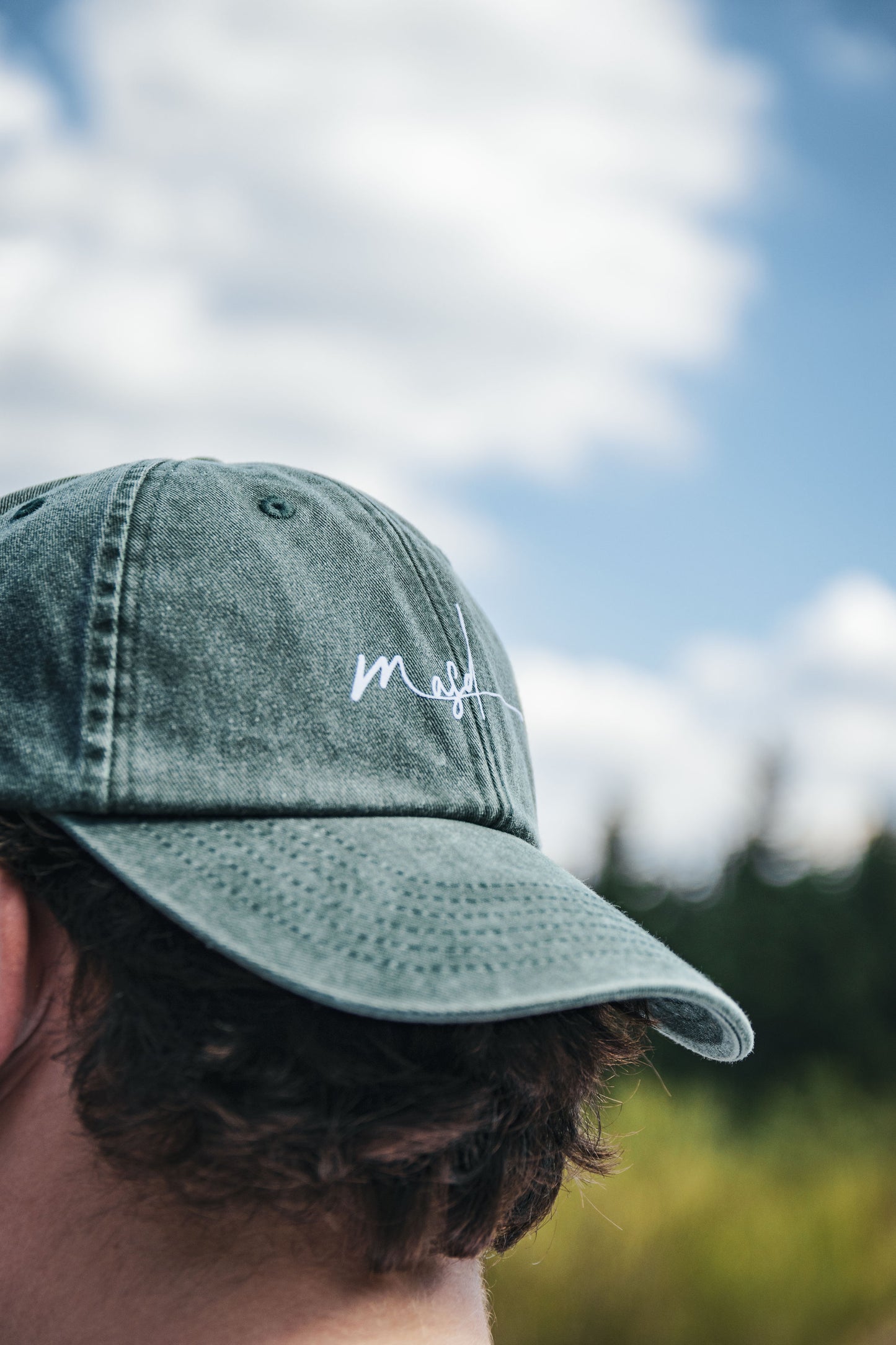 Casquette vert et blanc