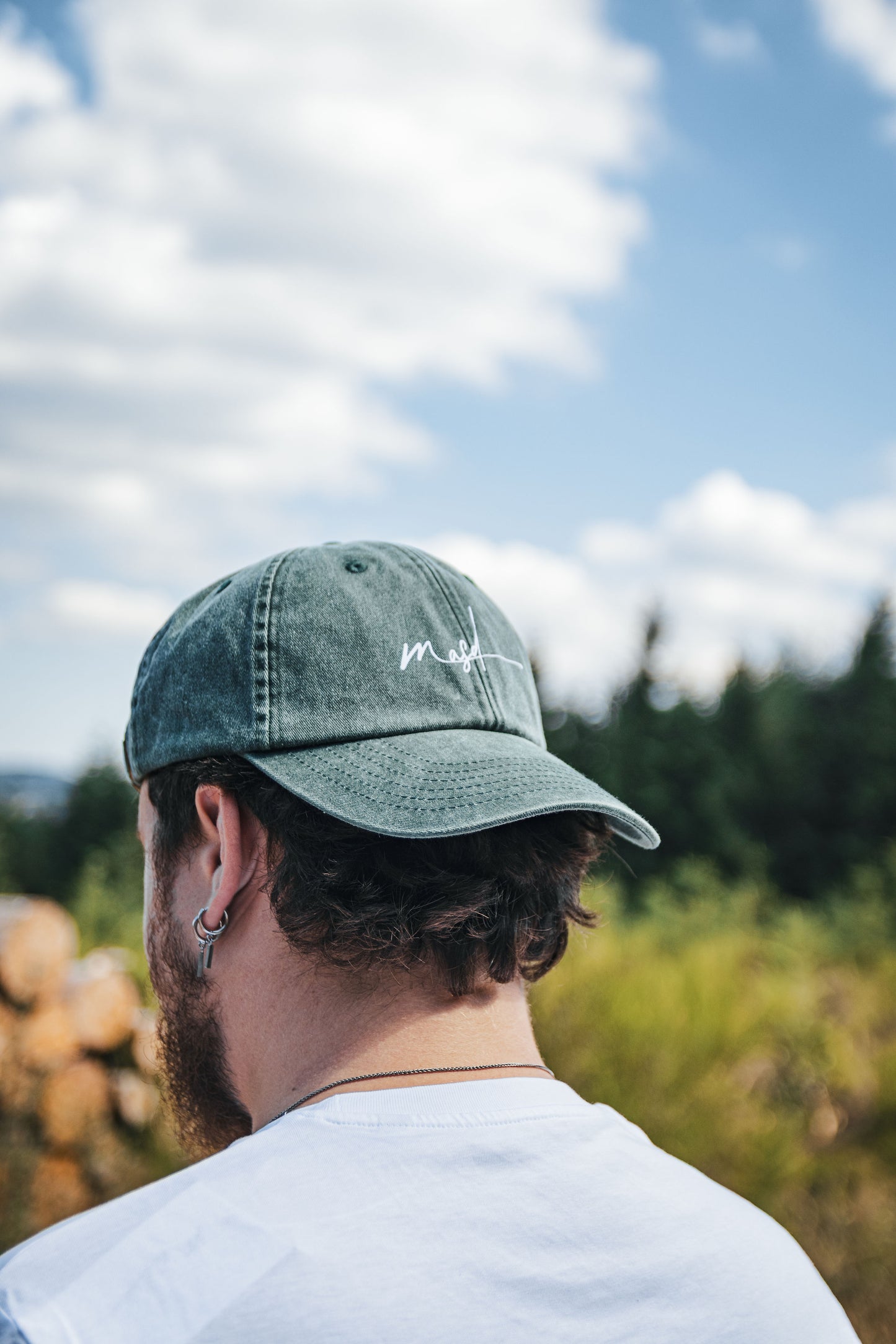 Casquette vert et blanc