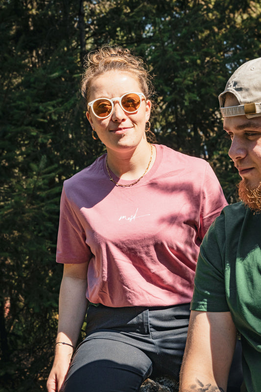 T-shirt vieux rose